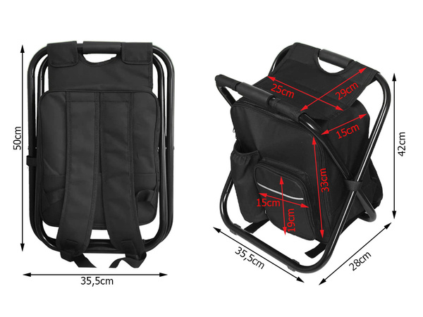 Rybářské křeslo s batohem skládací taška 3v1