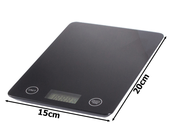 Elektronische küchenwaage lcd 5kg glas genau