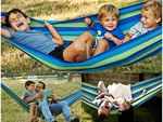 Brazilianisches zweibett-hammak mit kissen xxl large 200kg 260x150 bezug