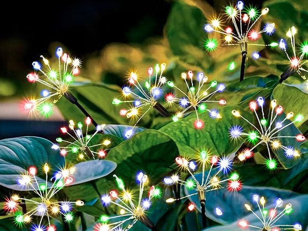 SOLAR LED GARDEN LAMP FAIRY LIGHT ON A SKEWER FOR THE GARDEN 2 pcs