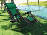Garden beach lounger folding cushion gravity reinforced soft