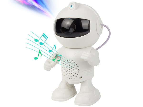 Proyector de estrellas astronauta luz nocturna proyector para niños espacio música