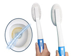 Pumice brush for bathroom cleaning