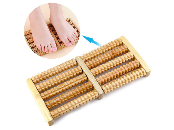 Tradicionalni leseni masažni valjček za stopala 2x5