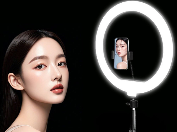 Led ring light + phone holder + tripod 100cm 3 shades