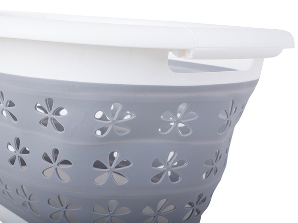 Laundry basket folding silicone bowl