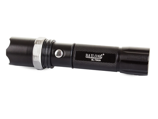 Тактический светодиодный фонарь bailong zoom xp-e с перезаряжаемой батареей