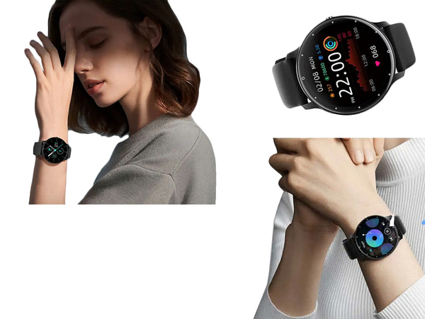 Smartwatch women's watch men's rubber strap sport bluetooth calls