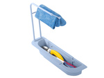 Portautensilios de cocina fregadero organizador estante escurridor plegable