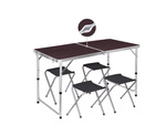 Mesa plegable camping juego de mesa turistica con 4 sillas mesa de jardin