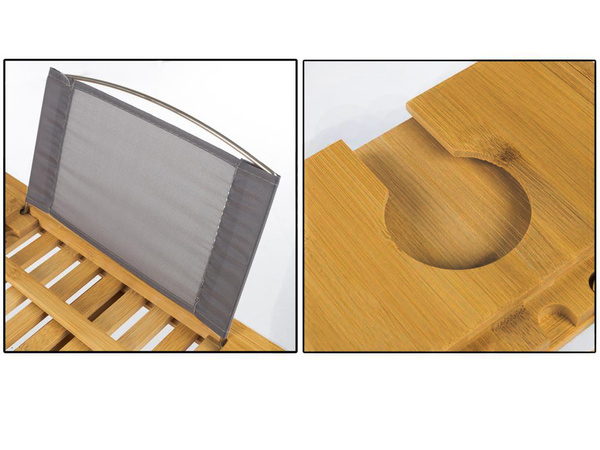 Kopalna polica nastavljiva velika bambusova spa prekrivka