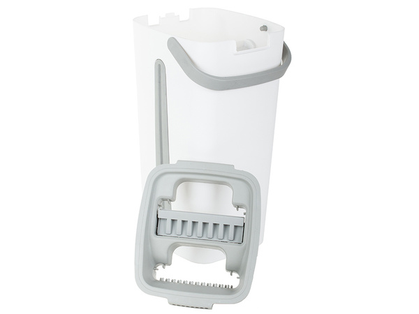 Rotary flat mop two-chamber wringer bucket