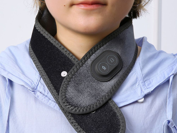 Nackenschmerzen linderung nackenmassagegerät erwärmung massage stirnband usb leicht