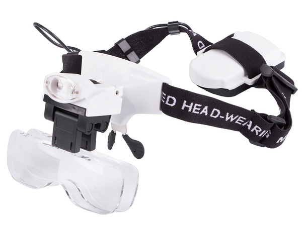 Laikrodininko didinamasis stiklas remontui 2 led 6x