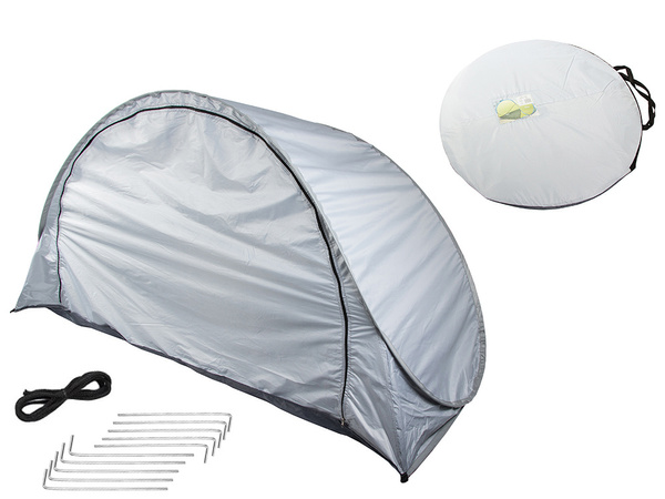 Tente de plage protection uv auto-pliante jardin gris grand