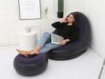 Vrtni fotelj lounger napihljiv plaža pouf podnožje udobno