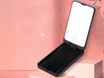 Espejo cosmético con iluminación led para maquillaje, plegable, de viaje
