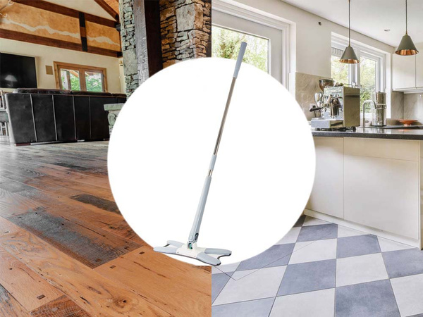 Lame mopp põranda puhastamiseks pöörleva väändega väänduriga