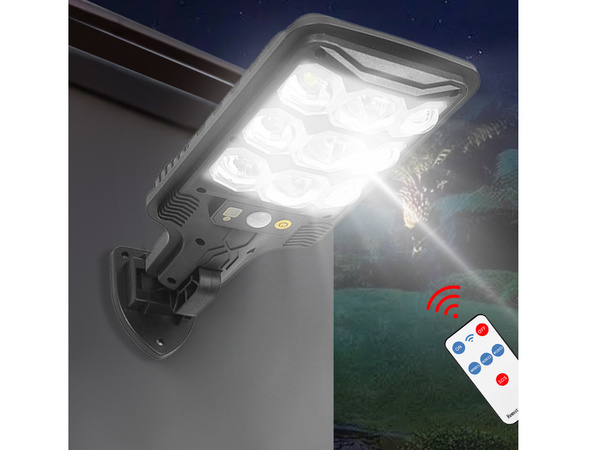 Lauko saulės led gatvės žibintas su judesio ir sutemų jutikliu + nuotolinio valdymo pultas