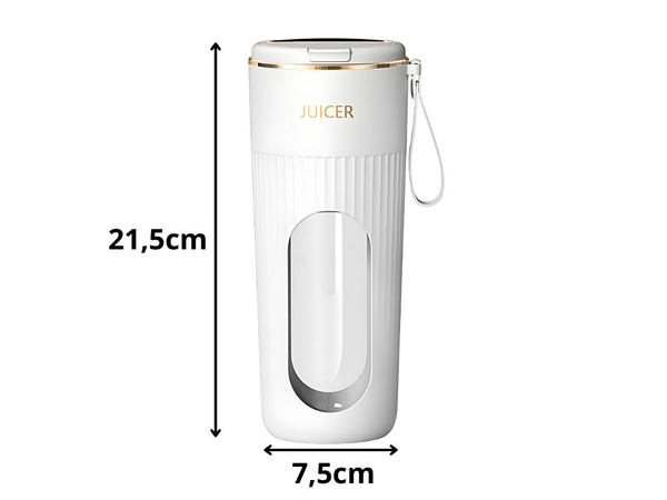 Blenderis kokteiliams, kokteiliams ir sultims, nešiojamas, USB, belaidis, patogus