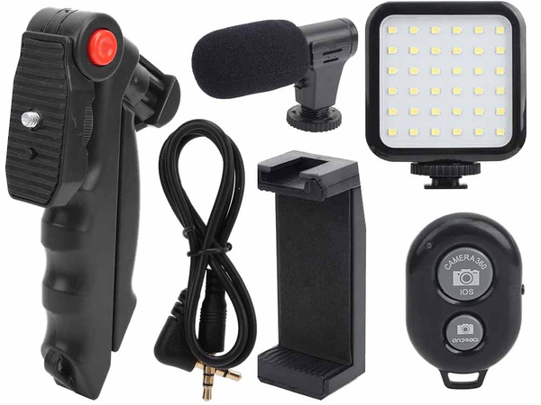Vlogging-kit stativ mikrofon telefonhalterung videoaufnahme