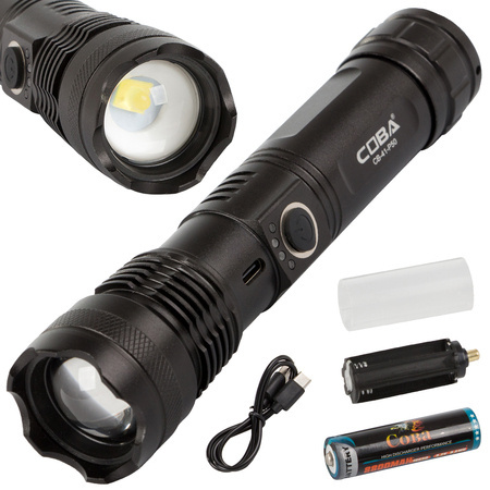 Military tactical torch zoom coba xhp50 usb