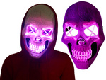 Viedol lebka maska halloween žiariace led strany