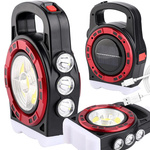 Solar taschenlampe tragbar wiederaufladbar led licht powerbank reflektor strom