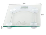 180kg ELECTRONIC BATHROOM WEIGHTERY GLASS LCD TRANSPARENT TO BATHROOM