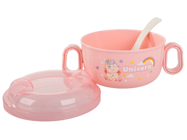 Sada nádobí na krmení miska na dětskou stravu s rukojetí lžíce