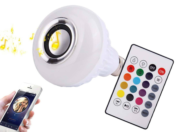 Led colour bulb rgb speaker bluetooth remote control
