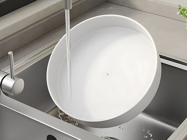 Swivel tray organiser universal tray 25cm kitchen bathroom spices white