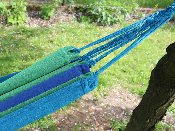 Farbgestreifte gartenhammak mit einzelpersonen 200x80 tasche etui