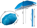 Large xxl balcony plair parasol avec filtre uv 210 cm pliant