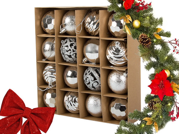 Choinka bombes pentru choinka 6cm set de 16 bombes decorație de sărbători