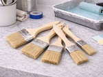SET OF 5 FLAT PAINT BRUSHES SET FOR PAINTING WALLS