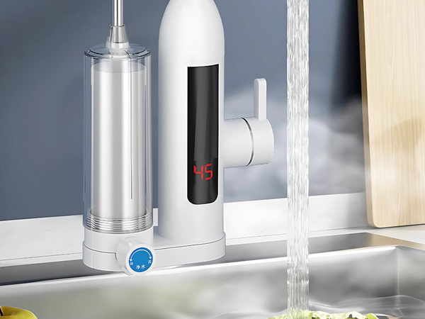 Průtokový ohřívač vody 3000w s filtračním kohoutkem lcd kuchyňská baterie