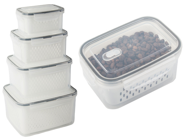 Recipientes de cocina para alimentos con cesta recipiente con junta 4 unidades