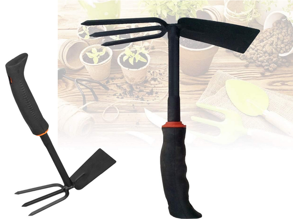 Garden hoe two-sided shovel claw rake hand digger for plants