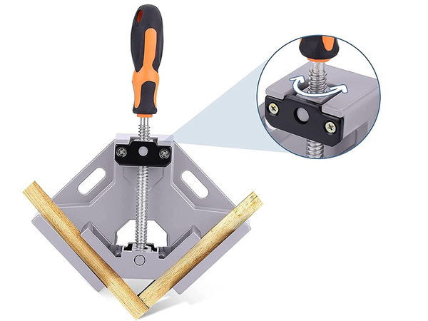 CLEMĂ DE TÂMPLĂRIE SUPORT UNGHIULAR MENGHINĂ DE COLȚ 90 MÂNER METALIC