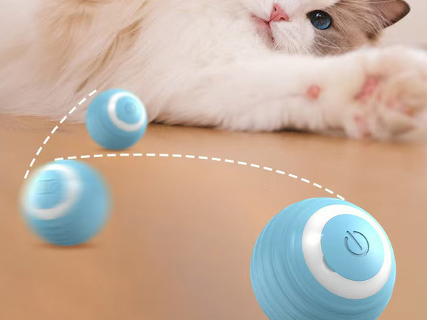 Toy for cat dog escaping ball led vibration electric usb ball