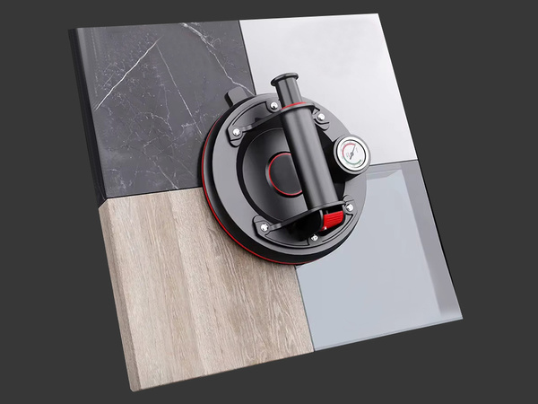 Ventouse porte carrelage verre avec manometre pompe 200kg