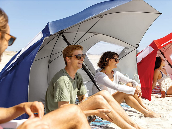Beach umbrella screen folding garden tent 2in1 xxl large with uv filter