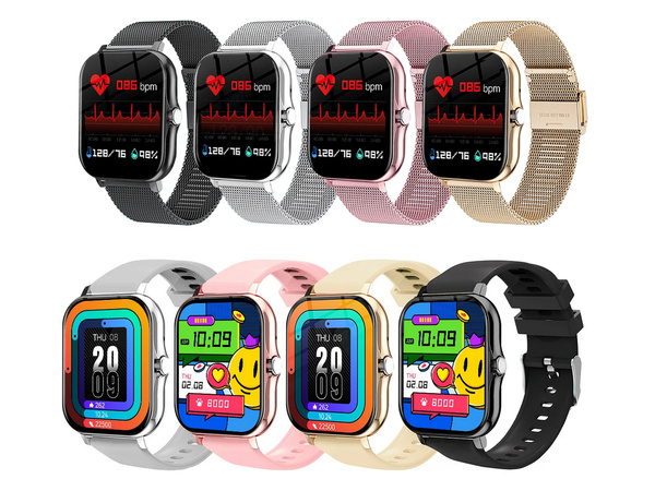 Smartwatch dámske hodinky pánske hodinky s gumovým remienkom športové bluetooth hovory