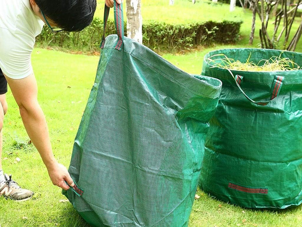Záhradné vrece vrece záhradný zberač lístia kontajner na trávu 120l silný veľký