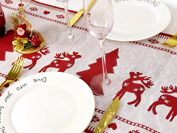 Camino de mesa de navidad mantel de navidad víspera de navidad