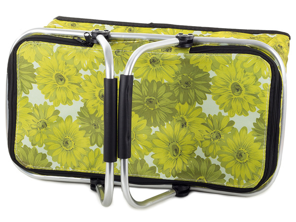 Thermal folding picnic basket insulating shopping basket