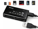 KAMEROS ATMINTIES KORTELĖS SKAITYTUVAS USB MULTI CF SD MICRO SD XD MS MMC