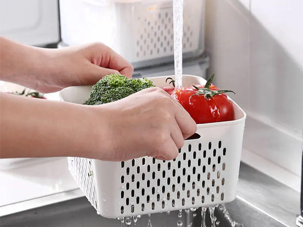 Кухонные контейнеры для продуктов с корзинкой контейнер с уплотнением 4 шт.