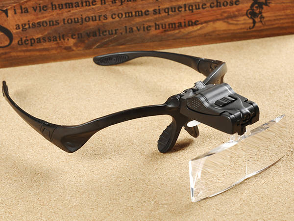 Linterna frontal lupa gafas linterna 2 led gw